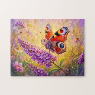 Butterfly on Summer Lilac in Late Summer Jigsaw Puzzle