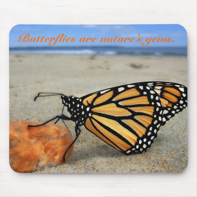 Butterfly on the beach  by TDGallery Mouse Mat (Front)