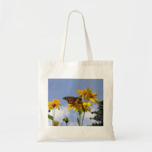 Butterfly on the Sunflower Tote Bag