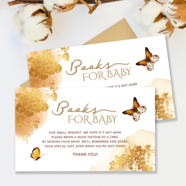 Butterfly on the Way Boho Books for Baby Enclosure Card (Creator Uploaded)