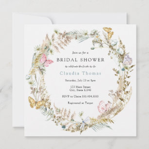 Butterfly on the Way Boho Bridal Shower Invitation