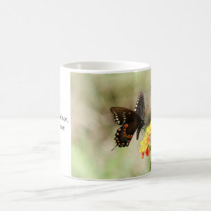 Butterfly on Wildflower, w/ Verse from Romans Coffee Mug