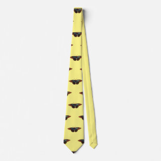 Butterfly on Yellow Background Tie