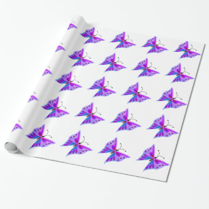 butterfly ornament wrapping paper