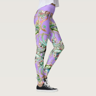 butterfly Ornamente Flieder Leggings