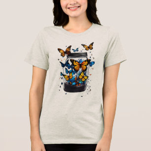 Butterfly out of the bottel women's t-shirt Tri-Blend shirt