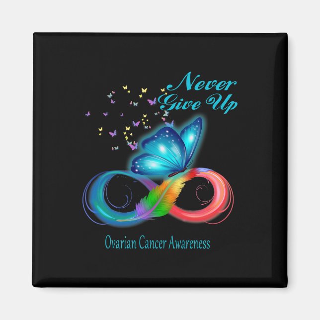 Butterfly Ovarian Cancer Awareness  Magnet (Front)