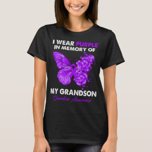 Butterfly Overdose Awareness I Wear Purple For My  T-Shirt