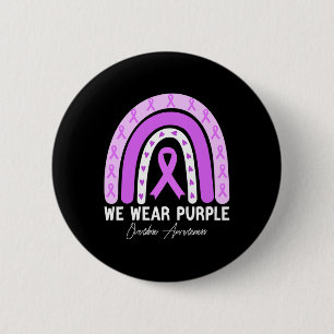 Butterfly Overdose Awareness Month Purple Ribbon 6 Cm Round Badge
