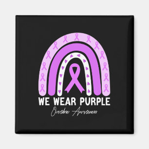 Butterfly Overdose Awareness Month Purple Ribbon Magnet