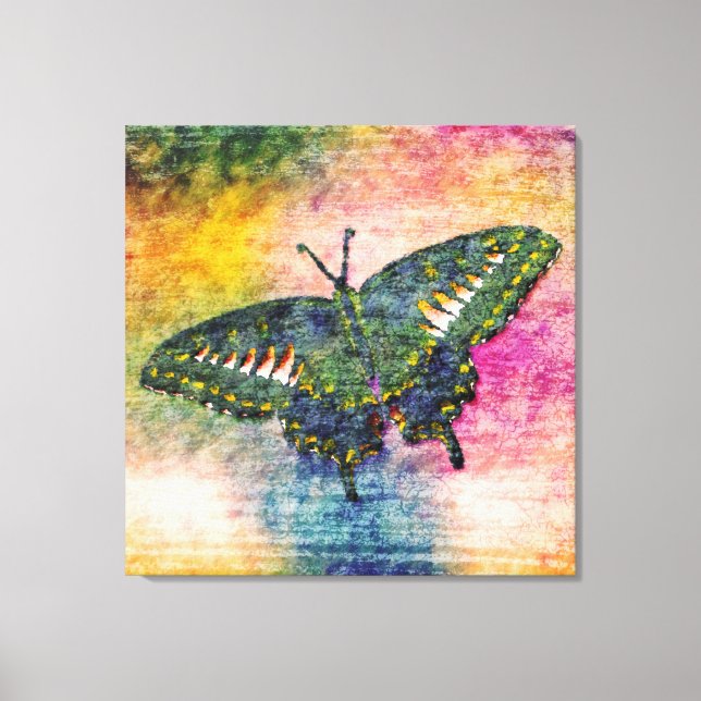 Butterfly Painting Art Monet Canvas Print (Front)