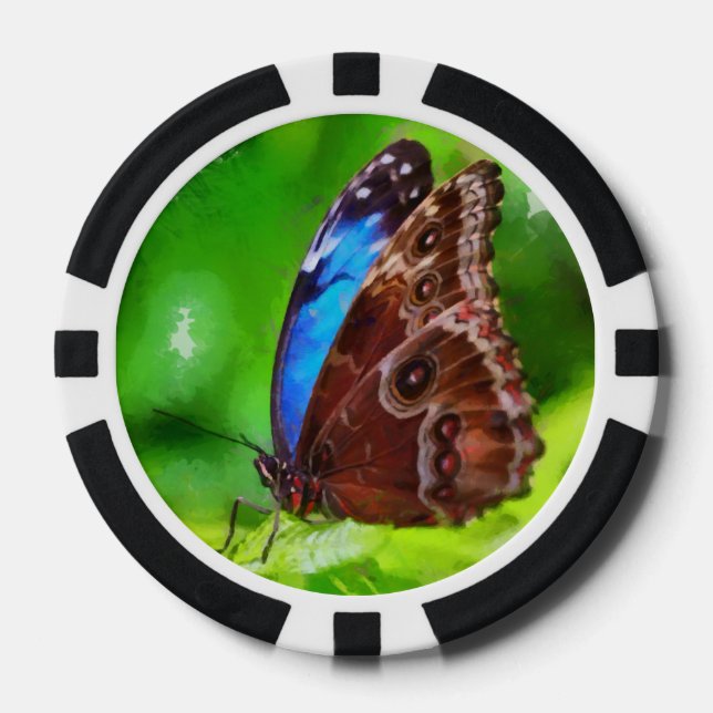Butterfly painting poker chips (Front)