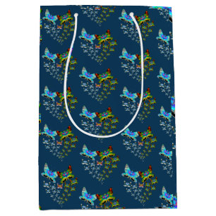 Butterfly Parade Jamaica Green Flight of Color Medium Gift Bag