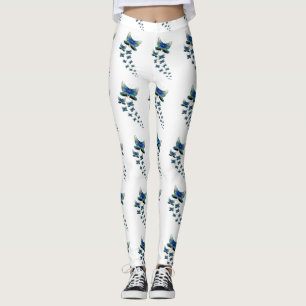 Butterfly Parade Leggings Vivid Blue Flight