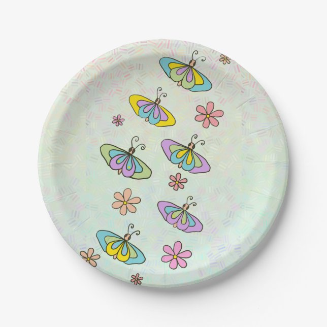 butterfly parade paper plate (Front)