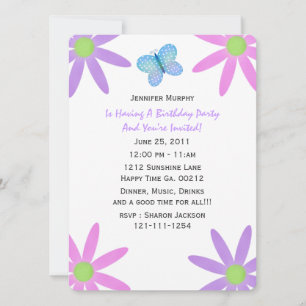 Butterfly Party Invitations