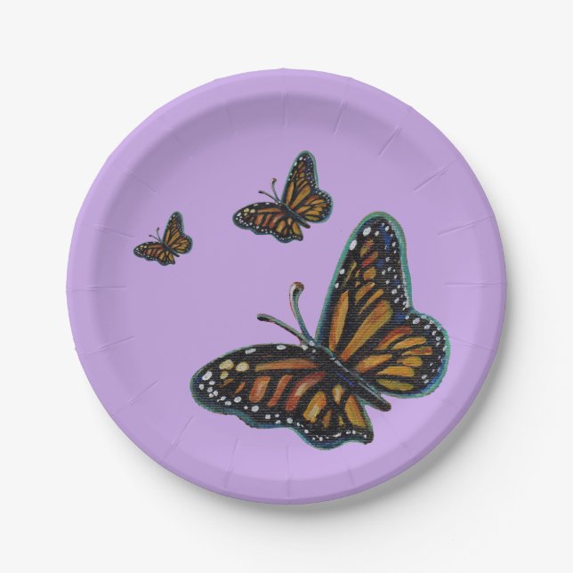 Butterfly party plates by Renee Lavoie (Front)