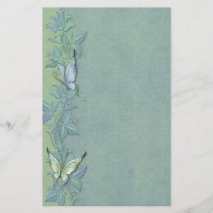 Butterfly Pastel Floral Stationery
