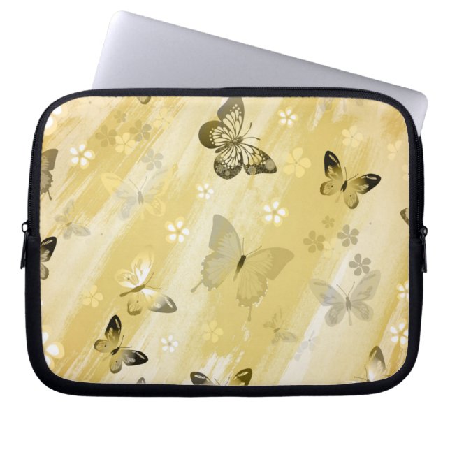 Butterfly Pattern 10 Laptop Sleeve (Front)
