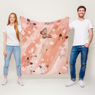 Butterfly Pattern 11 Fleece Blanket