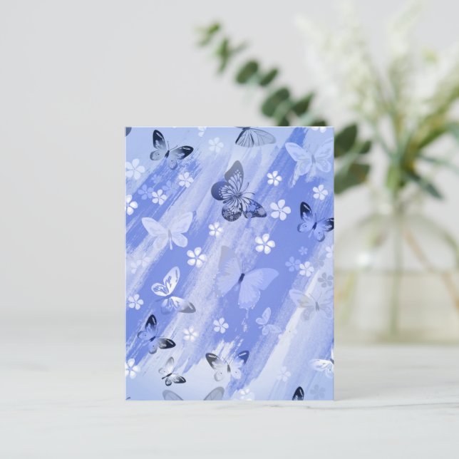 Butterfly Pattern 13 Holiday Postcard (Standing Front)