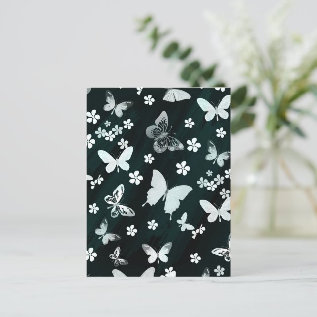 Butterfly Pattern 14 Holiday Postcard (Standing Front)