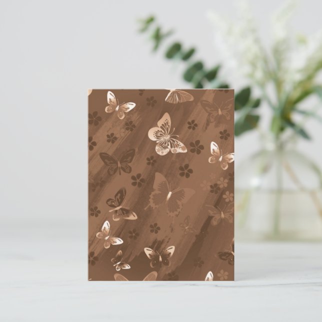Butterfly Pattern 15 Holiday Postcard (Standing Front)