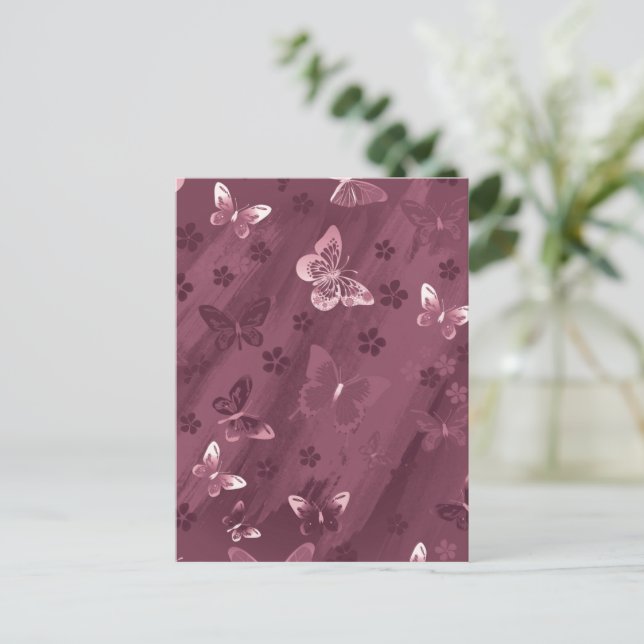 Butterfly Pattern 16 Postcard (Standing Front)