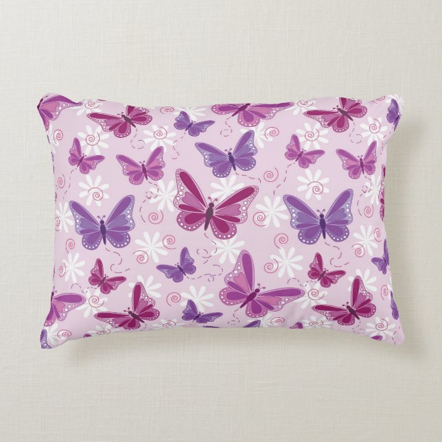 butterfly pattern 2 decorative cushion (Front)