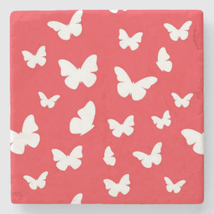 Butterfly pattern 2 stone coaster