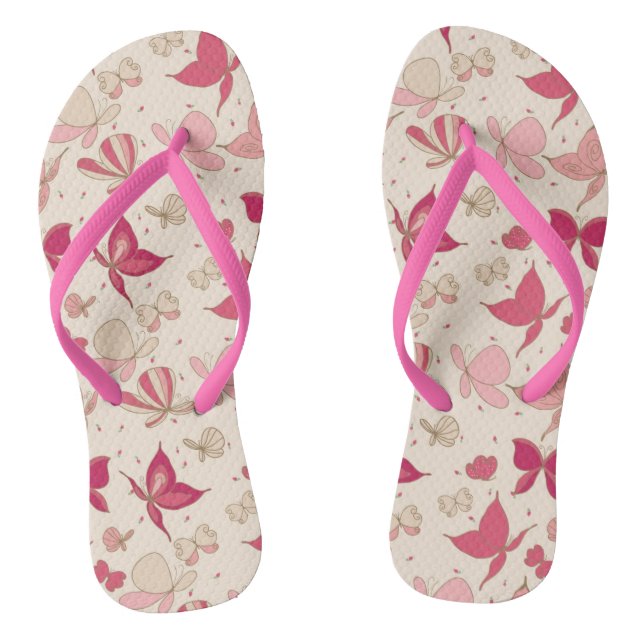 butterfly pattern 3 flip flops (Footbed)