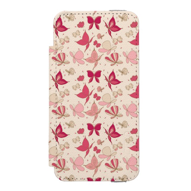 butterfly pattern 3 incipio iPhone wallet case (Folio Front)