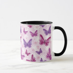 butterfly pattern 3 mug