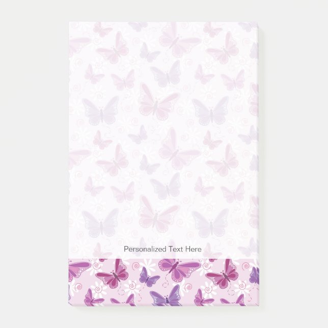 butterfly pattern 3 post-it notes (Front)
