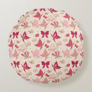 butterfly pattern 3 round cushion