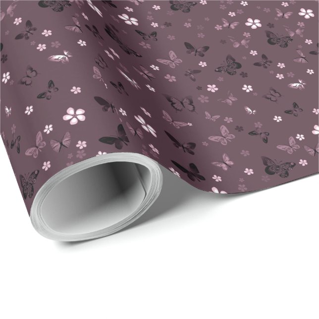 Butterfly Pattern 5 Wrapping Paper (Roll Corner)