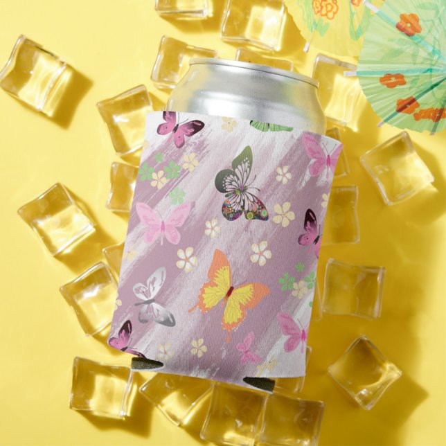 Butterfly Pattern 7 Can Cooler (In Situ Summer)