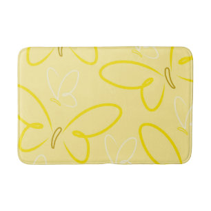 Butterfly pattern bath mat