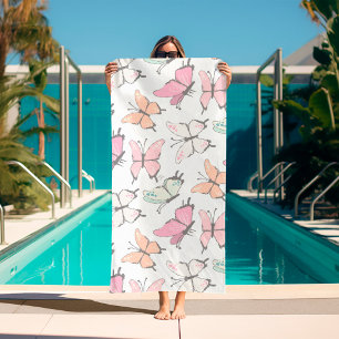 Butterfly Pattern Beach Towel