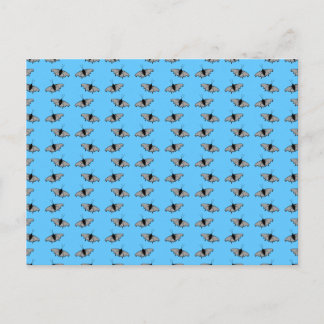 Butterfly Pattern. Blue. Postcard