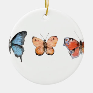 Butterfly Pattern Ceramic Tree Decoration