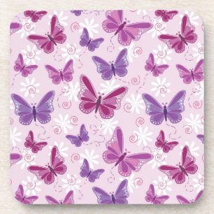 butterfly pattern coaster