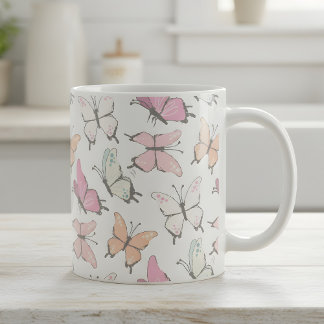 Butterfly Pattern Coffee Mug