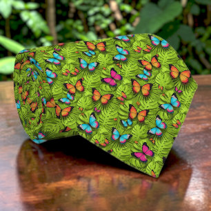 Butterfly Pattern Custom Necktie