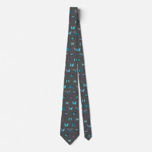 Butterfly Pattern (Grey) Tie