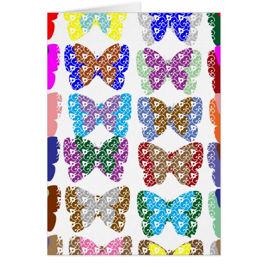 Butterfly Pattern Jewel- Add Text or Image Card