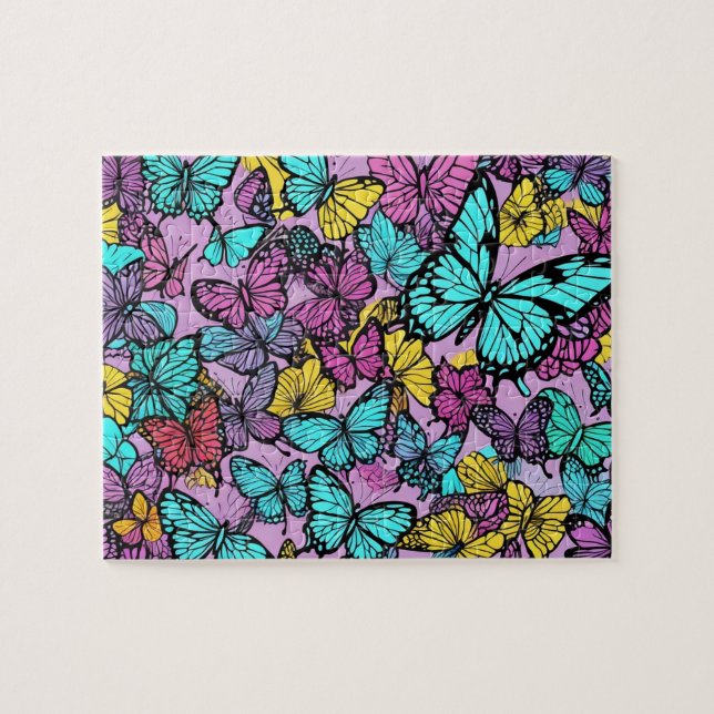 Butterfly Pattern Jigsaw Puzzle (Horizontal)