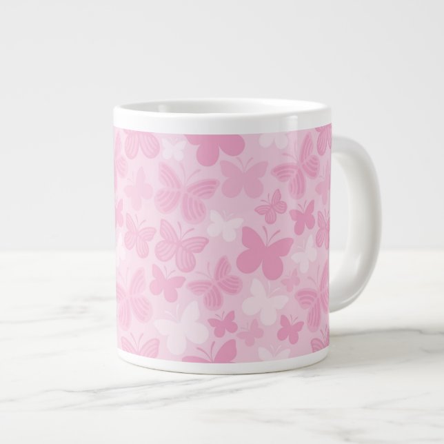 Butterfly pattern large coffee mug (Front Right)