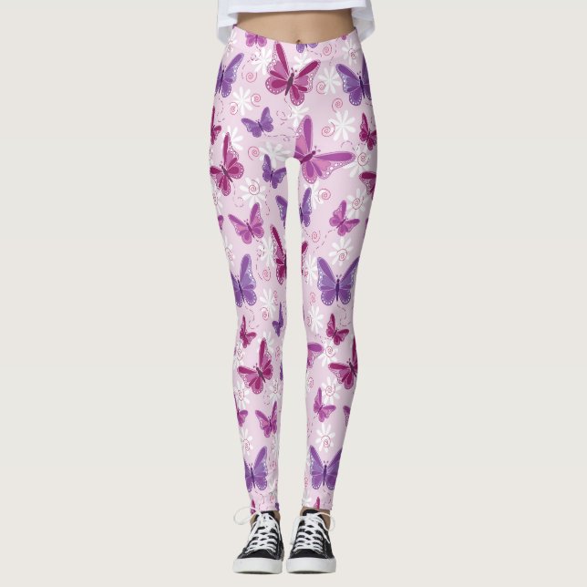 butterfly pattern leggings (Front)