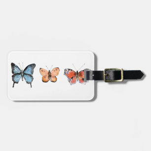 Butterfly Pattern Luggage Tag